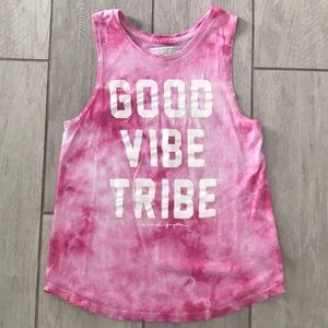 Spiritual Gangster pink tank top, size small.